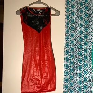 Espiral Red dress with black lace 💰